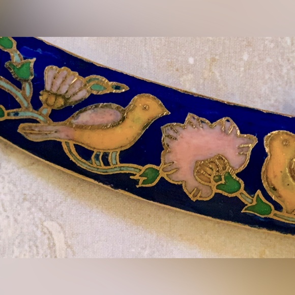 Decorative Cloisonne Sword Letter Opener Gold Plated with Red Tassel - Picture 4 of 9